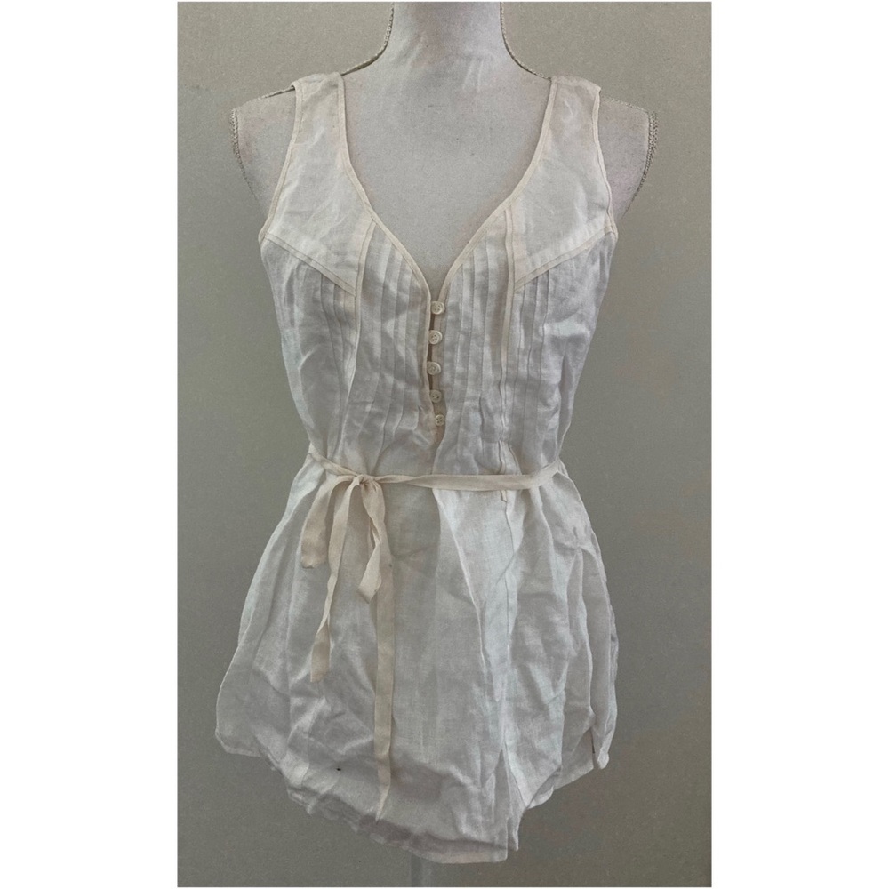 NWT J Crew Ivory linen Blouse